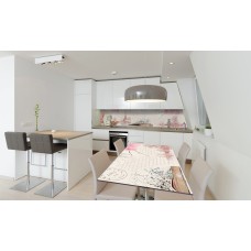 Наклейка вінілова на стіл Zatarga «Париж в листах» 650х1200 мм Z180711/1st