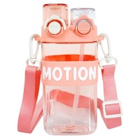 Пляшка для води з подвійним відкриванням YIWU Motion 550 мл Рожевий (HP-14-49P)