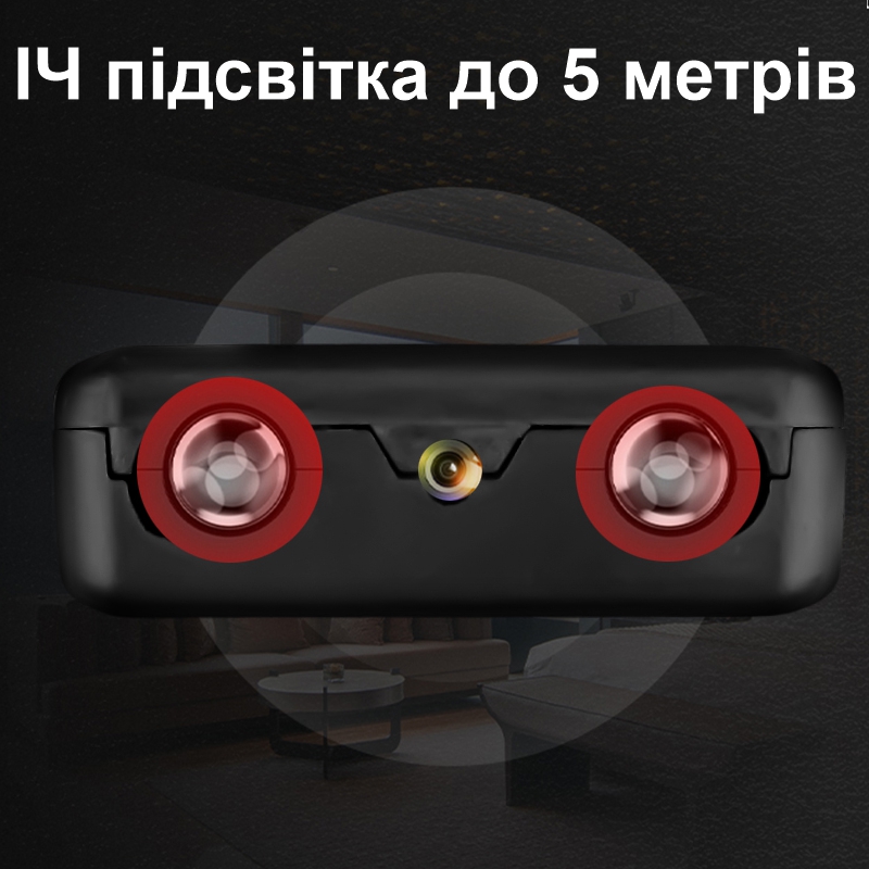 Міні камера wifi з підсвіткою та записом з роздільною здатністю 640х480 Nectronix XD640, додаток iWFCam