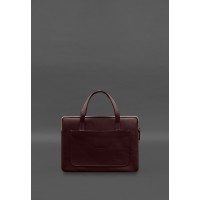 Шкіряний чохол з ручками для ноутбука 13 дюймів Бордовий BlankNote