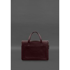 Шкіряний чохол з ручками для ноутбука 13 дюймів Бордовий BlankNote