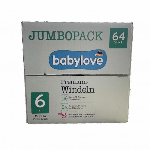 Підгузники Babylove Premium Jumbo Pack 6 xl (15-20 кг) 64 шт в інтернет супермаркеті PbayMarket!