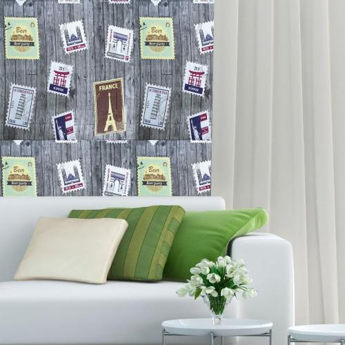 Самоклеюча 3D панель Sticker Wall Поштові марки 700х700х4мм Самоклеюча 3D панель Sticker Wall Поштові марки 700х700х4мм