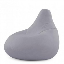 Крісло Мішок Груша Велюр 120х85 Студія Комфорту Стандартний розмір сірий