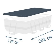 Захисний тент - чохол Bestway 58442, ▭ 282 х 196 см для каркасного басейну