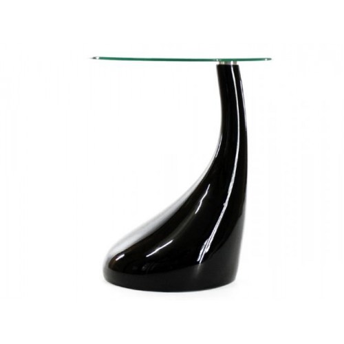 Столик журнальний дизайнерський SDM Перла пластик стільниця кругла скло 50 см Чорний (hub_67n64r) Столик журнальний дизайнерський SDM Перла пластик стільниця кругла скло 50 см Чорний (hub_67n64r)