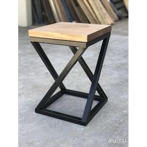 Табурет з металу GoodsMetal у стилі лофт 450х300х300  Табурет з металу GoodsMetal у стилі лофт 450х300х300