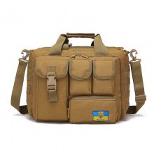 Велика дорожня тактична сумка для документів і ноутбука Койот MOLLE Solve KT6003605