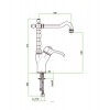Змішувач для кухні Santan JAFAR 47CR4322 з боковою ручкою ретро в інтернет супермаркеті PbayMarket!