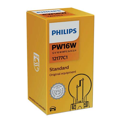 Автолампа PHILIPS 12177C1 PW16W 16W 12V WP3.3x14.5/4 в інтернет супермаркеті PbayMarket!