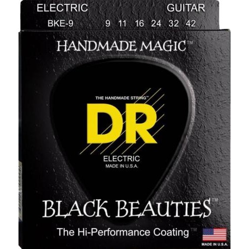 Струни для електрогітари DR BKE-9 Black Beauties Light K3 Coated Electric Guitar Strings 9/42 Струни для електрогітари DR BKE-9 Black Beauties Light K3 Coated Electric Guitar Strings 9/42