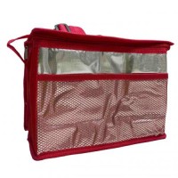 Термосумка Easy Gifts 28х16х20 см сріблясто-червоний Stenson R28796 Термосумка Easy Gifts 28х16х20 см сріблясто-червоний Stenson R28796