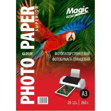 Фотопапір Magic Superior A3 260 г/м2 глянцевий Білий 20 шт