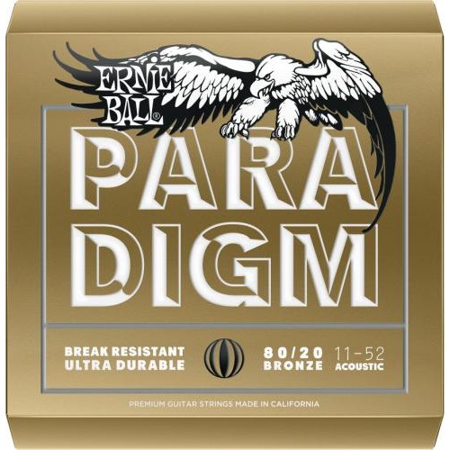 Струни для акустичної гітари Ernie Ball 2088 Paradigm Light Acoustic 80/20 Bronze 11/52 Струни для акустичної гітари Ernie Ball 2088 Paradigm Light Acoustic 80/20 Bronze 11/52