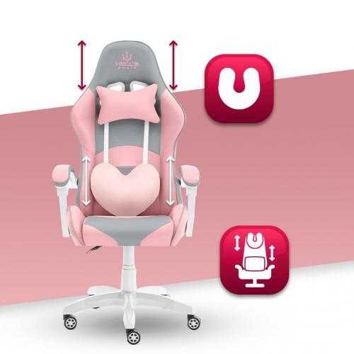 Комп'ютерне крісло Hell's Rainbow Pink-Gray Комп'ютерне крісло Hell's Rainbow Pink-Gray