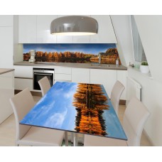 Наклейка 3Д вінілова на стіл Zatarga «Пишна осінь» 650х1200 мм для будинків, квартир, столів, кав'ярень