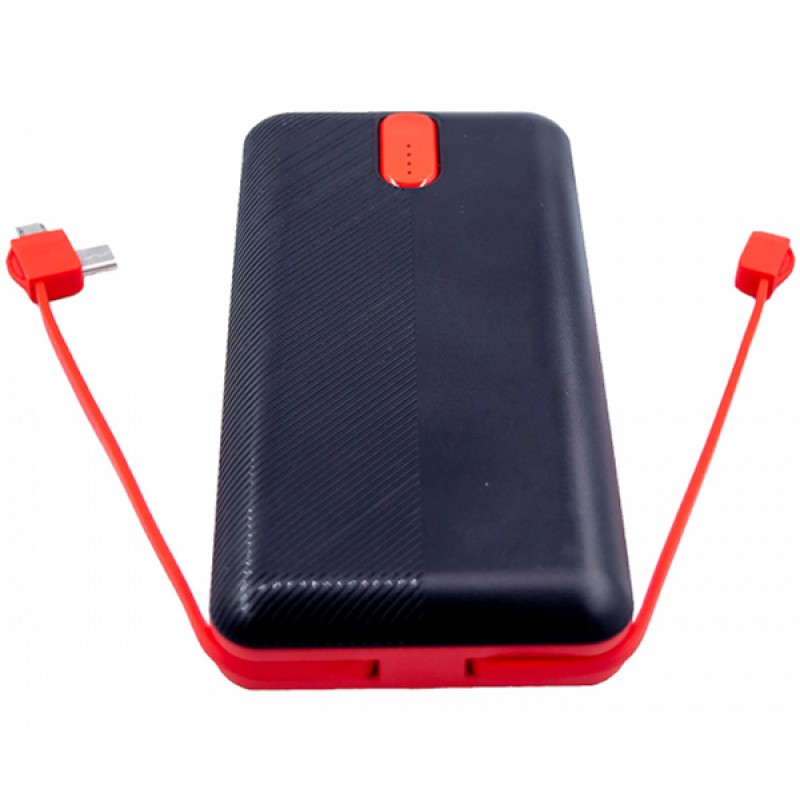 Зарядна батарея Sword SW-20PO3 20000mAh Micro USB Lightning Type-C Чорно-червоний (2567462087)