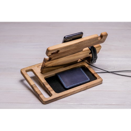 Настільний дерев'яний органайзер для гаджетів ecoWalnut  292x180x180 мм
