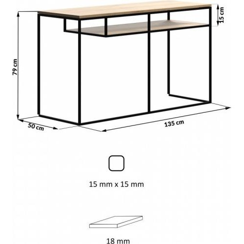 Стіл письмовий GoodsMetall із металу в стилі Лофт 1350х790х500 СТП150 Стіл письмовий GoodsMetall із металу в стилі Лофт 1350х790х500 СТП150