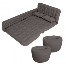 Надувний автомобільний матрац Lesko F1 135x80x40 см Gray (7679-75683)