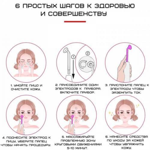 Дарсонваль для волосся обличчя та тіла Black Owl 7 електродів Білий (413) Дарсонваль для волосся обличчя та тіла Black Owl 7 електродів Білий (413)