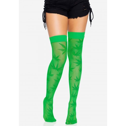 Панчохи Leg Avenue 420 Net thigh highs Green в інтернет супермаркеті PbayMarket!