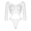 Боді Leg Avenue Top bodysuit with thong back White в інтернет супермаркеті PbayMarket!