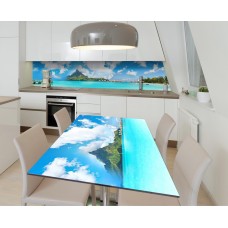Наклейка 3Д вінілова на стіл Zatarga «Мальдівський рай» 650х1200 мм (Z184037/1st)