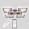 Полочна LED люстра Sunlight 5331/4+4 R чорний