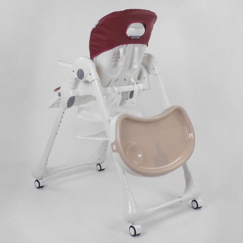 Стільчик для годування Toti W-22019 Burgundy/White (96508) Стільчик для годування Toti W-22019 Burgundy/White (96508)