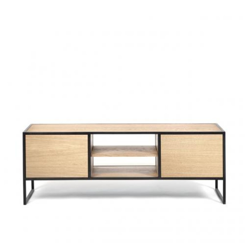 Тумба підставка для TV у стилі Loft NS-2144 680x1500x300 мм Черный