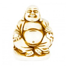 Статуетка Netsuke Нецке Хотей Гіпс, що сидить 4.2x3.5x3.7 см Бежевий (00671)