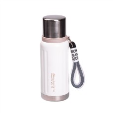 Термос з фліп кришкою та ремінцем YIWU Enjoy 600 мл Білий (HP-14-9W)