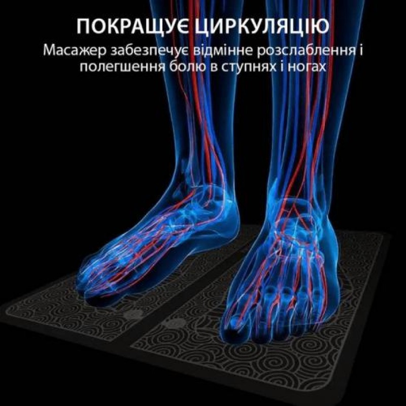 Масажний килимок для ступнів Inspire 31х30 см Чорний (BISD-066F)