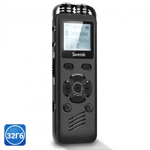 Професійний цифровий диктофон Savetek GS-R69 32 Гб Black
