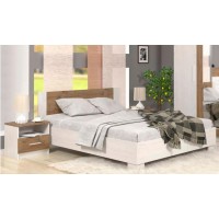 Ліжко з тумбами Меблі Сервіс Маркос 160х200 андерсен + дуб април (з ламелями) Ліжко з тумбами Меблі Сервіс Маркос 160х200 андерсен + дуб април (з ламелями)