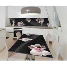 Наклейка 3Д вінілова на стіл Zatarga «Дика орхідея» 650х1200 мм для будинків, квартир, столів, кав'ярень