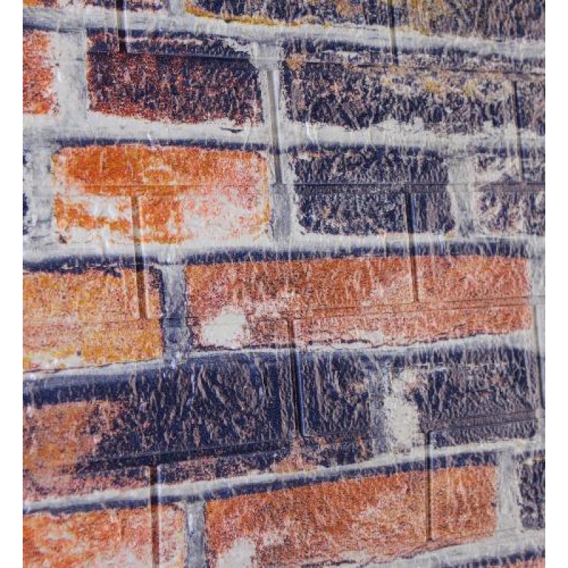 Самоклеюча декоративна 3D панель 3D Loft OS-CZ08-3 Під зістарену Катеринославську цеглу 700x770x3мм