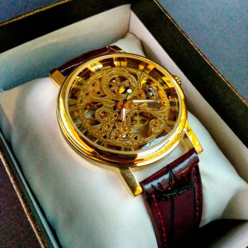 Наручний годинник жіночий Winner Gold Brown Золотий (844) Наручний годинник жіночий Winner Gold Brown Золотий (844)
