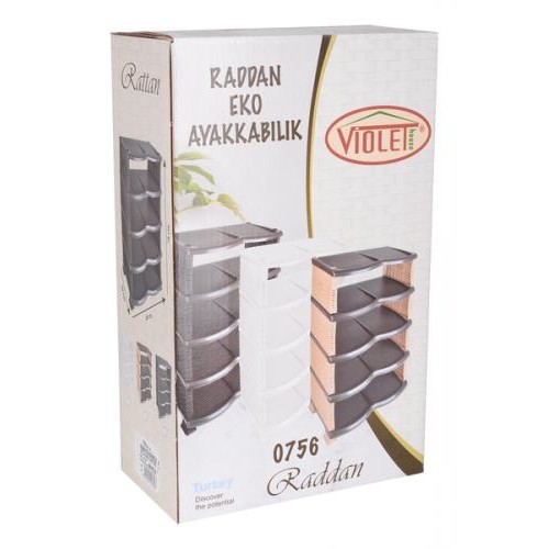 Етажерка для взуття Violet House Еко Black Роттанг (6700597)