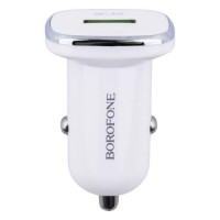 Автомобільний зарядний пристрій Borofone BZ12A QC 3.0 Type C Білий Автомобільний зарядний пристрій Borofone BZ12A QC 3.0 Type C Білий