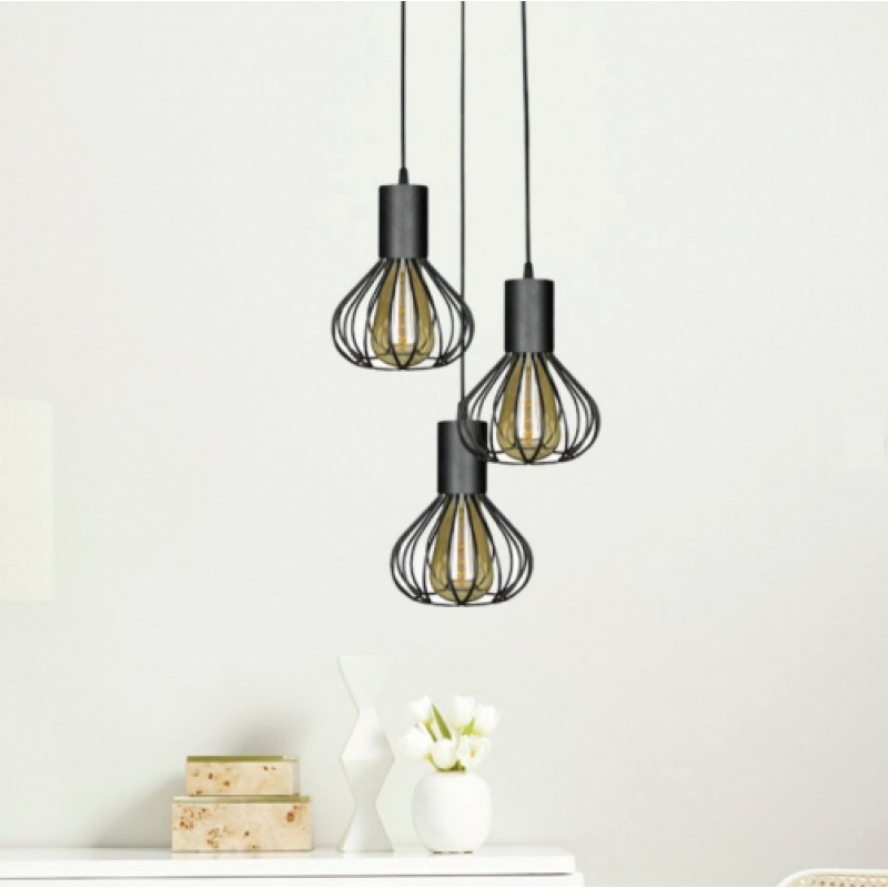 Світильник лофт підвісний на круглій основі MSK Electric Lotus NL 1415-3R