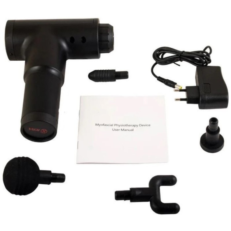 Вібромасажер для тіла ручний Fascial Gun MP-320, чорний