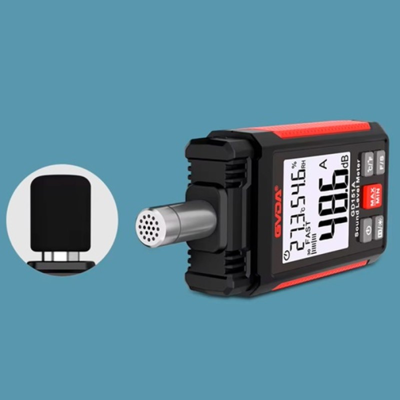 Шумомір цифровий професійний з датчиком вологості та температури GVDA GD-151B