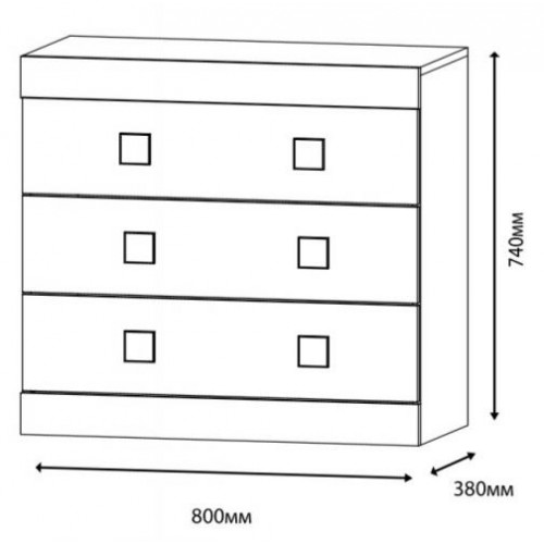 Комод для речей Соната 1 Сонома + білий (Son-1) Комод для речей Соната 1 Сонома + білий (Son-1)
