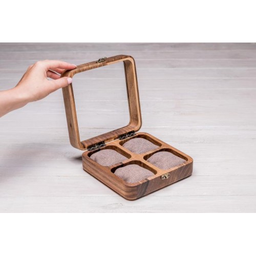 Коробочка для зберігання наручних годинників ecoWalnut 7х18х18 см Коробочка для зберігання наручних годинників ecoWalnut 7х18х18 см