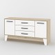 Комод Тиса Мебель 103 Дуб сонома Білий 77x40x152 см