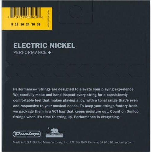 Струни для електрогітари Dunlop DEN0838 Super Light Nickel Plated Steel Electric Guitar Strings 8/38 Струни для електрогітари Dunlop DEN0838 Super Light Nickel Plated Steel Electric Guitar Strings 8/38