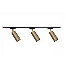 Світильник трековий MSK Electric Tube на три плафони під лампу Е-27 на шинопроводі 1 м NT 1105-3 BN