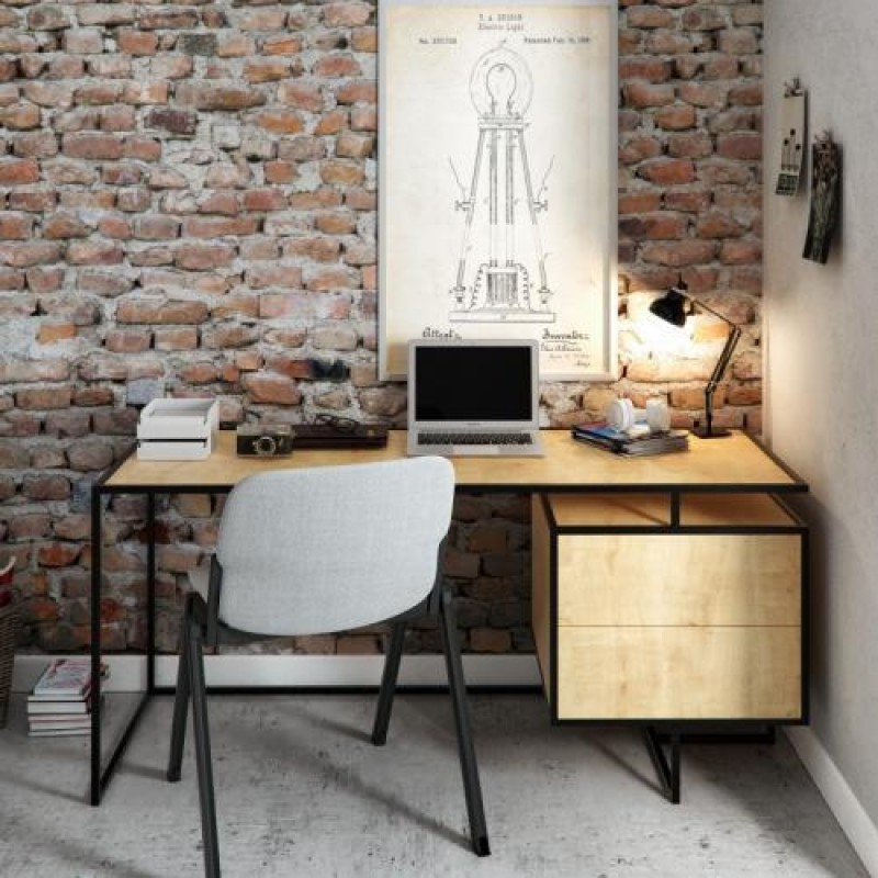 Офісний стіл у стилі Loft NS-1403 830x1600x700 мм Черный